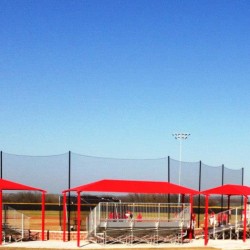 Red Baseball Field Awnings